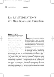 Les revendications des Musulmans sur Jérusalem