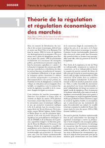 Théorie de la régulation et régulation économique des marchés