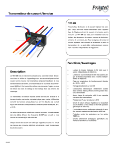 Description Fonctions/Avantages Transmetteur de courant/tension