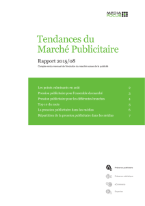 Rapport des tendances du marché publicitaire, août 2015