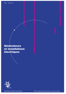 Générateurs et installations électriques