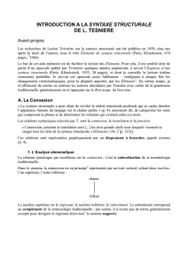 Introduction à la Syntaxe structurale de L. Tesnière