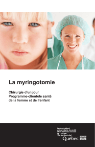 La myringotomie - Bibliothèque médicale HMR
