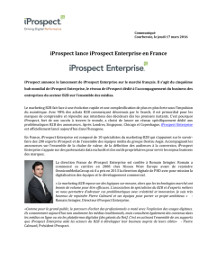 iProspect lance iProspect Enterprise en France
