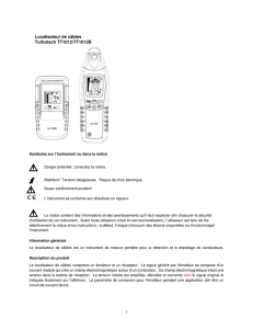 Localisateur de câbles Turbotech TT1012/TT1012B