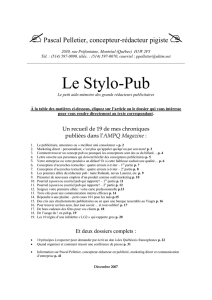 Le Stylo-Pub - Pascal Pelletier, Concepteur