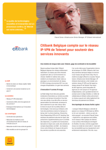 Citibank Belgique compte sur le réseau IP-VPN de