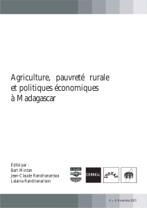Agriculture, pauvreté rurale et politiques économiques