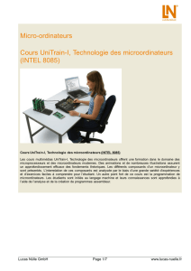 Cours UniTrain, Technologie des microordinateurs (INTEL 8085)