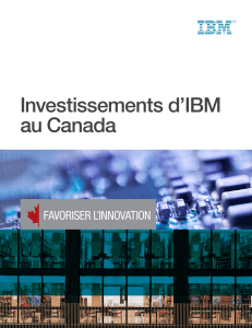 Investissements d`IBM au Canada (4 Mo)