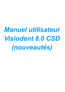 Manuel utilisateur Visiodent 8.0 CSD
