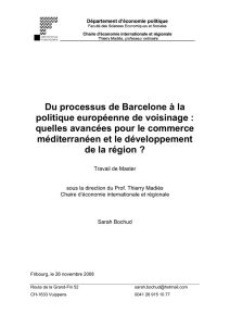 Du processus de Barcelone à la politique européenne de