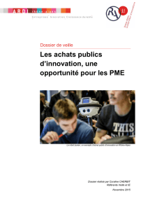 Les achats publics d`innovation, une opportunité pour les PME - SRI-SI