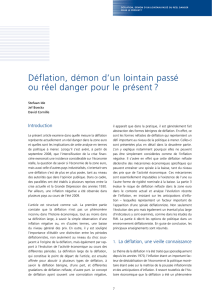 Déflation, démon d`un lointain passé ou réel danger pour le