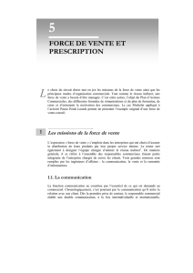 FORCE DE VENTE ET PRESCRIPTION