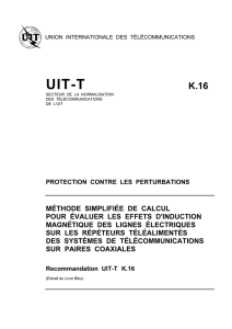 UIT-T Rec. K.16 (12/72) Méthode simplifiée de calcul pour évaluer