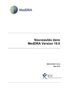 Nouveautés dans MedDRA Version 19.0