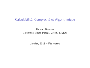 Calculabilité, Complexité et Algorithmique