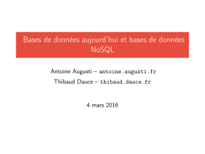 Bases de données aujourd`hui et bases de données NoSQL