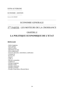 La politique économique de l`Etat