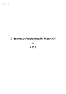 L`Automate Programmable Industriel API