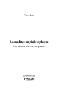 La méditation philosophique