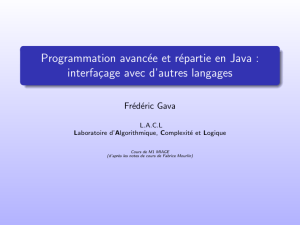 Programmation avancée et répartie en Java