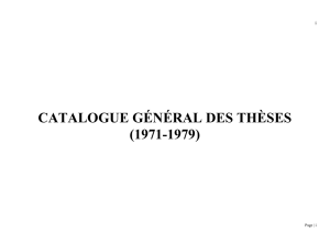 catalogue général des thèses – 1979