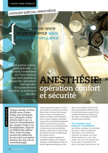 anesthésie - Cliniques universitaires Saint-Luc