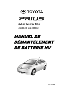 manuel de démantèlement de batterie hv - Toyota