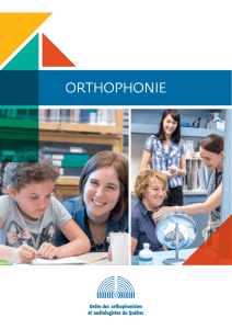orthophonie - Ordre des orthophonistes et audiologistes du Québec