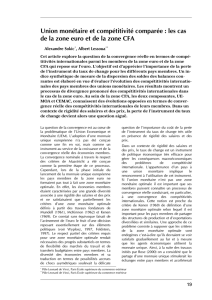 Union monétaire et compétitivité comparée : les cas de la zone euro