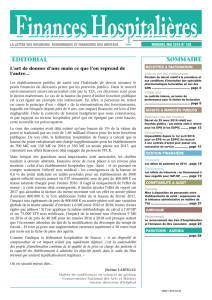 Télécharger un numéro - Finances Hospitalières