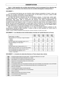 Dissertation - Inégalités hommes-femmes (2005