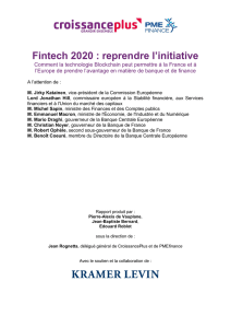 Fintech 2020 : reprendre l`initiative
