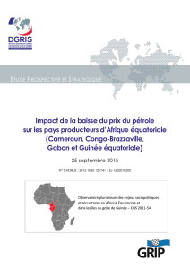 Impact de la baisse du prix du pétrole sur les pays