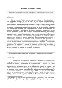 1 Proposition de symposium SPS 2012 Le pluralisme normatif et