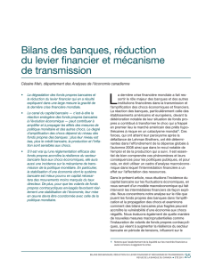 Bilans des banques, réduction du levier financier et mécanisme de