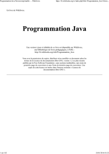 Programmation Java/Version imprimable — Wikilivres