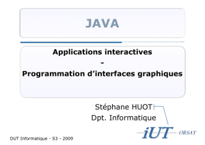 Stéphane HUOT Dpt. Informatique Applications interactives