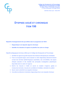 DYSPNEE AIGUË ET CHRONIQUE ITEM 198