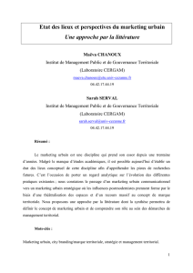 Etat des lieux et perspectives du marketing urbain - EURO-MENA