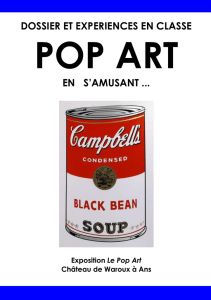 dossier et experiences en classe pop art en s`amusant