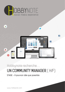 un Community manager ( H/F)