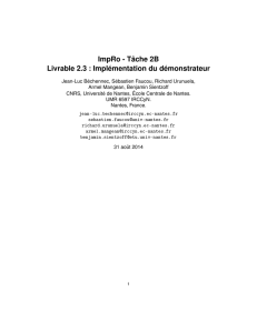 ImpRo - Tâche 2B Livrable 2.3 : Implémentation du