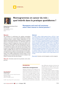 Nomogrammes et cancer du rein : quel intérêt dans la