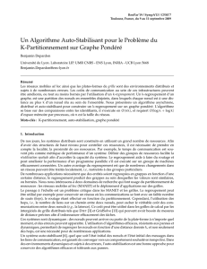 Un Algorithme Auto-Stabilisant pour le Problème du K