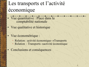 Les transports et l`activité économique
