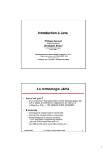 Le langage JAVA