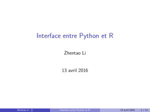 Interface entre Python et R